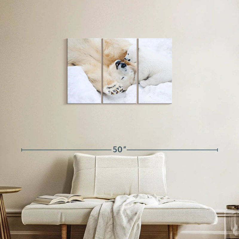 Brampt Polar Bear With Her Cub, 20" H x 33" W