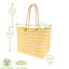 Large Striped Canvas Tote Beach Bag - 55cm x 36cm-86609271