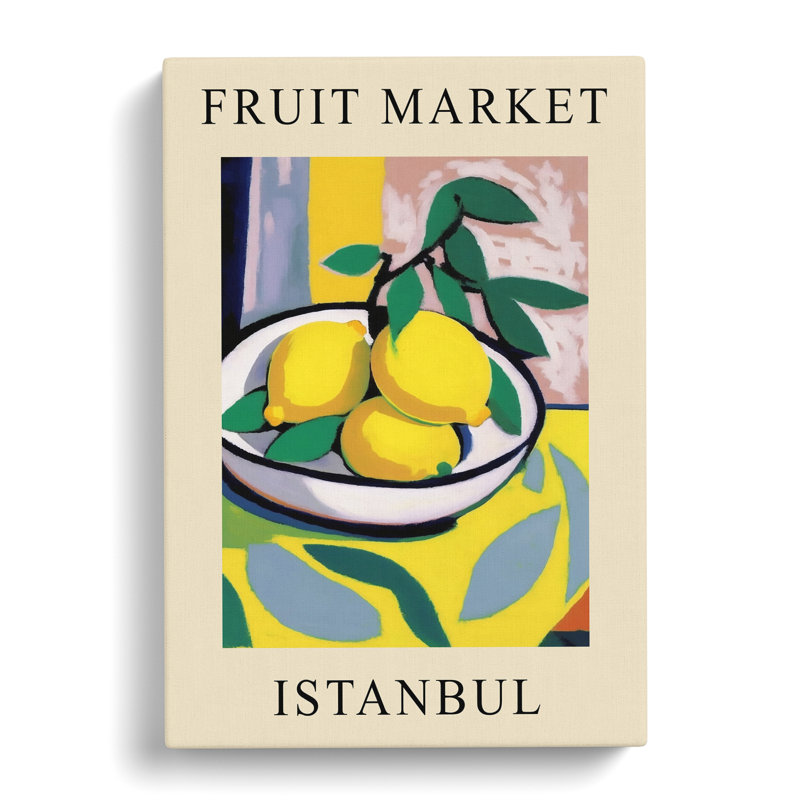 Lemon Istanbul Fruit Market - Wrapped Canvas, 50cm H x 35cm W x 3cm D