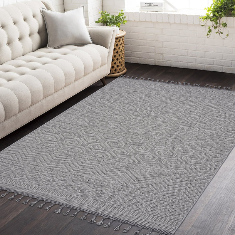 Tapis tissé à la machine Naar Guros, Rectangle 6 pi 7 po x 9 pi
