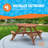 Jack & June Circular Cedar Picnic Table, Weather-Resistant Outdoor Table for Kids, Perfect for Backyard Picnics and Activities