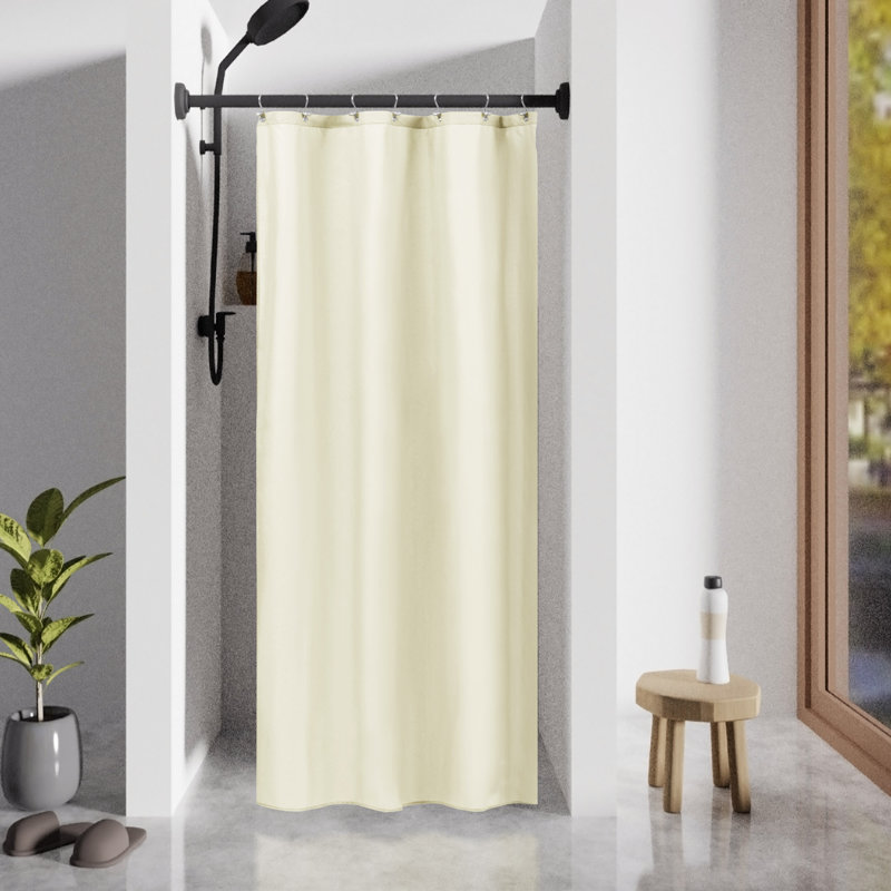 Rideau de douche en tissu hydrofuge, Sable, H 84 po x l 72 po