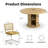5-piece Round Pedestal Dining Set With Cane Back Cantilever Chairs-1334476126