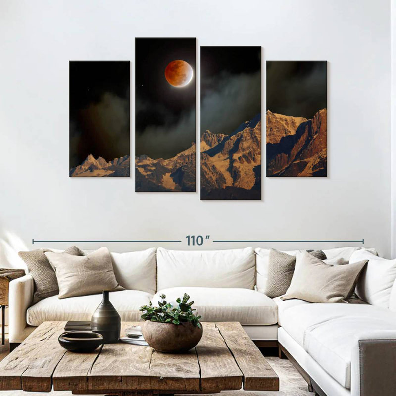 Himalayan Lunar Eclipse, 54" H x 84" W