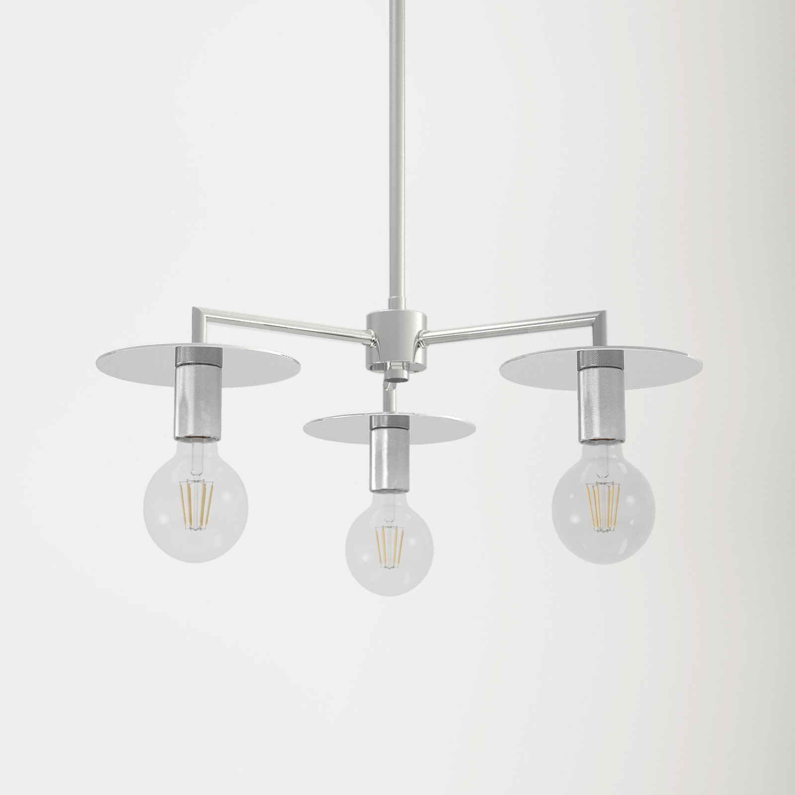Sawvel 3 - Light Dimmable Sputnik Chandelier, Polished Nickel