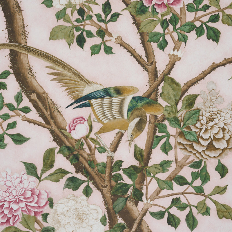Schumacher X Mary Mcdonald Les Oiseaux Panel Set, Blush