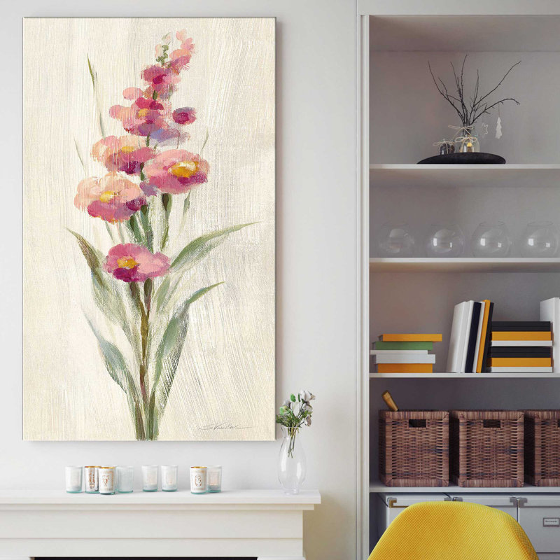 «Farm Flower I Light» par Silvia Vassileva - peinture, Toile tendue, H 48 po x l 28 po x P 1,5 po