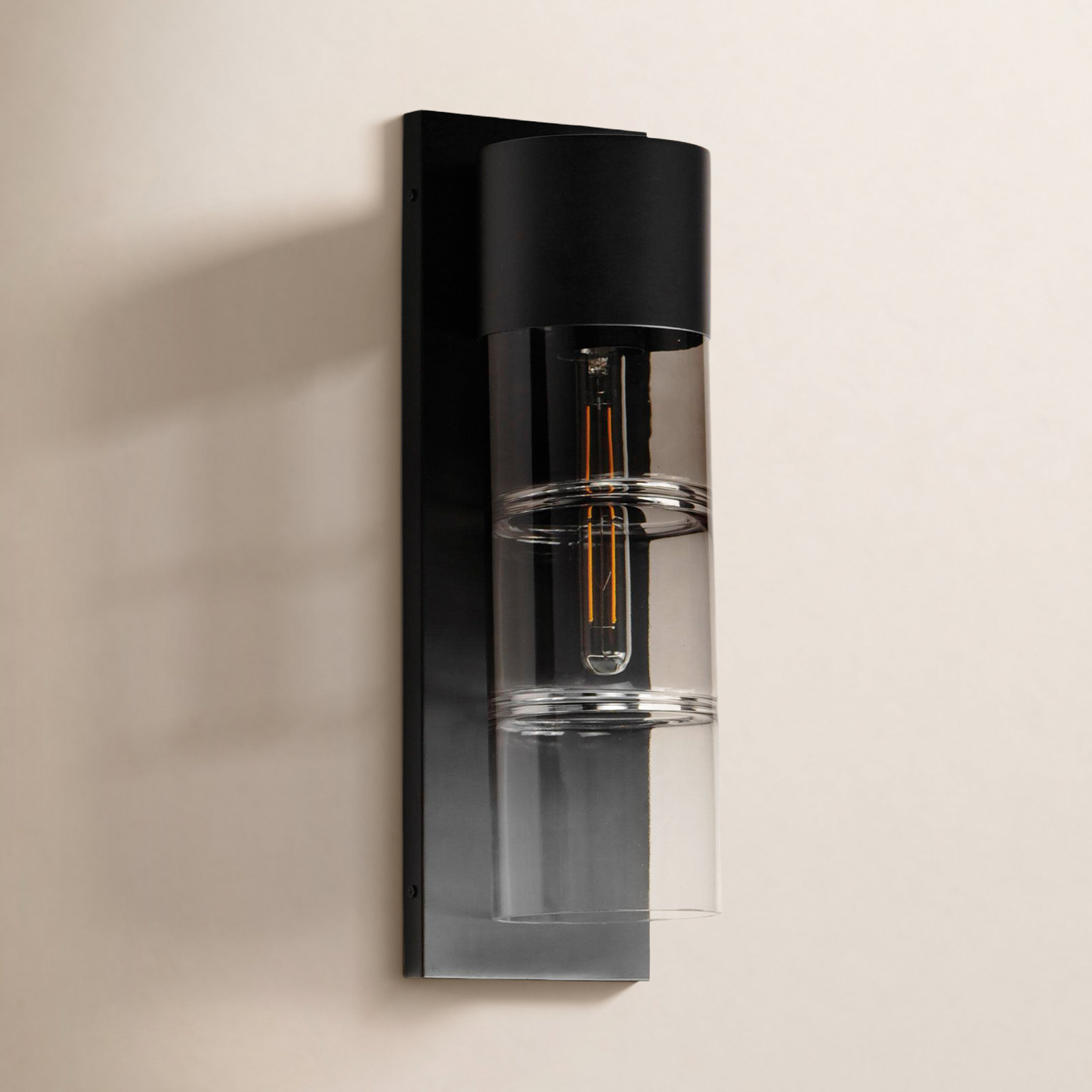 Capi Single Light Cylinder Outdoor Wall Light