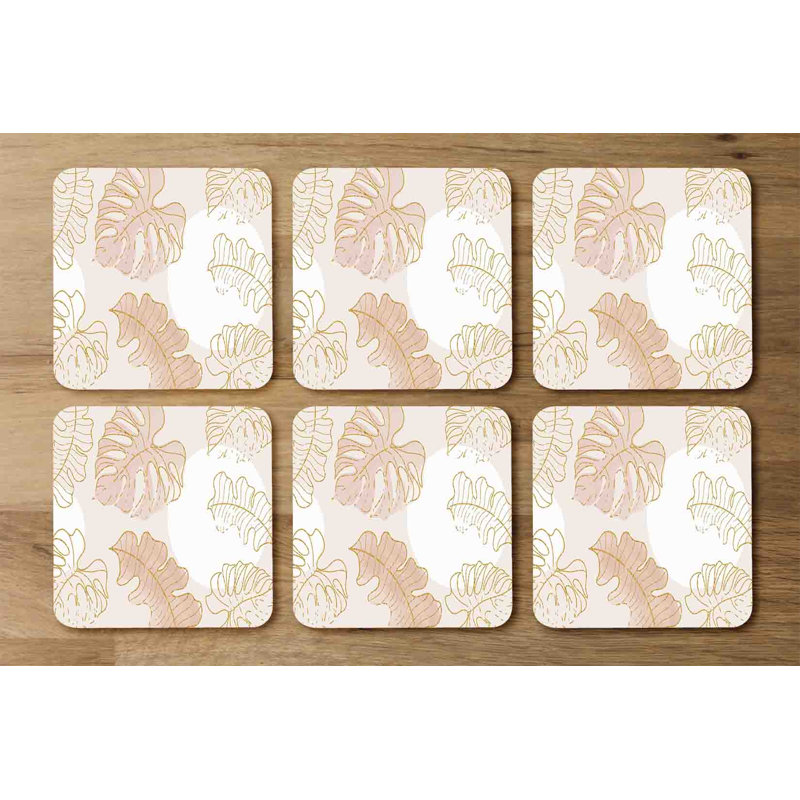 Biancha Square 6 Piece Coaster Set