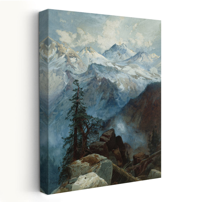 Sommet des Sierras - nuages, paysage, montagnes, pins, H 24 po x l 16 po