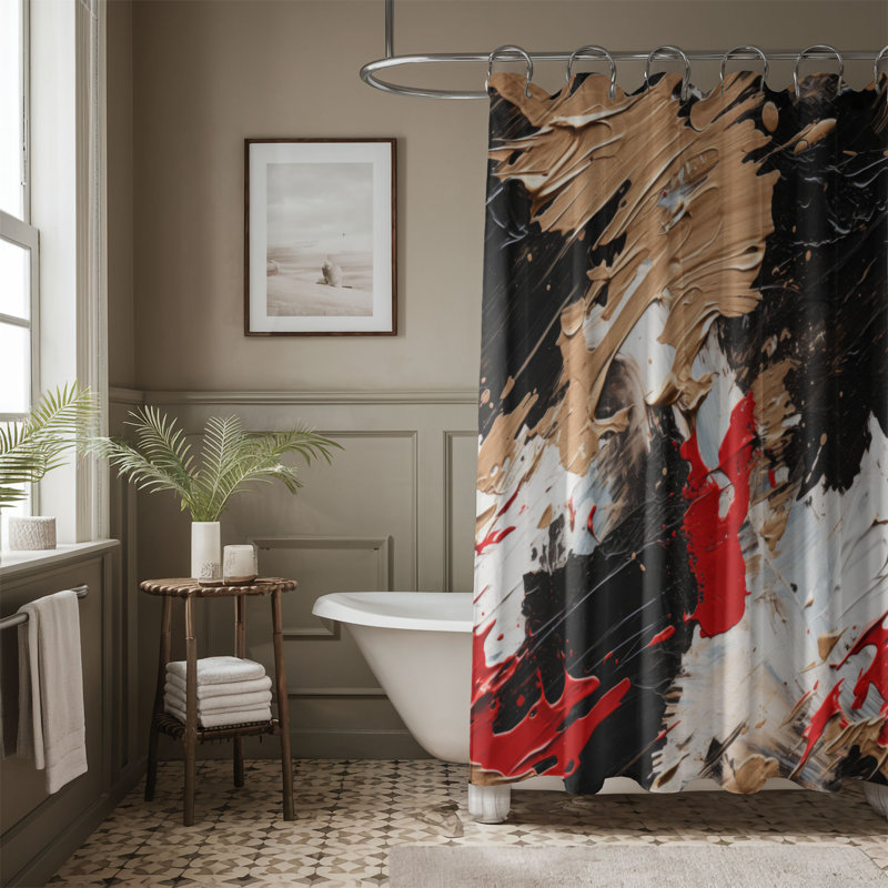 Painted Patterns - Premium Shower Curtain, 74"H x 71"W