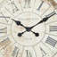 Horloge murale à volutes sculptées en fibre de verre brune de Golub 34 po x 6 po x 44 po