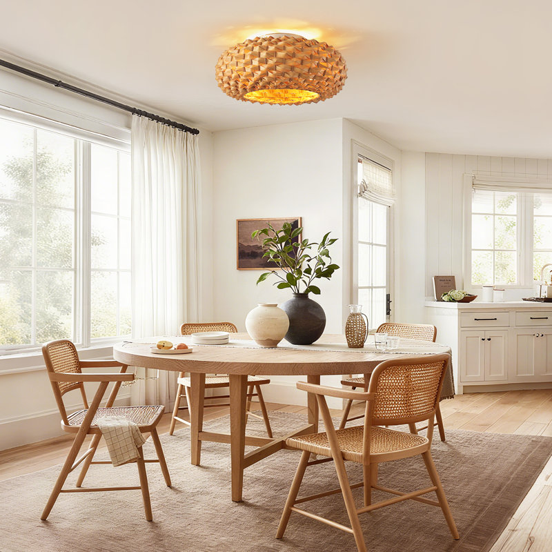 Ventilateur de plafond 20 po en bambou Boho