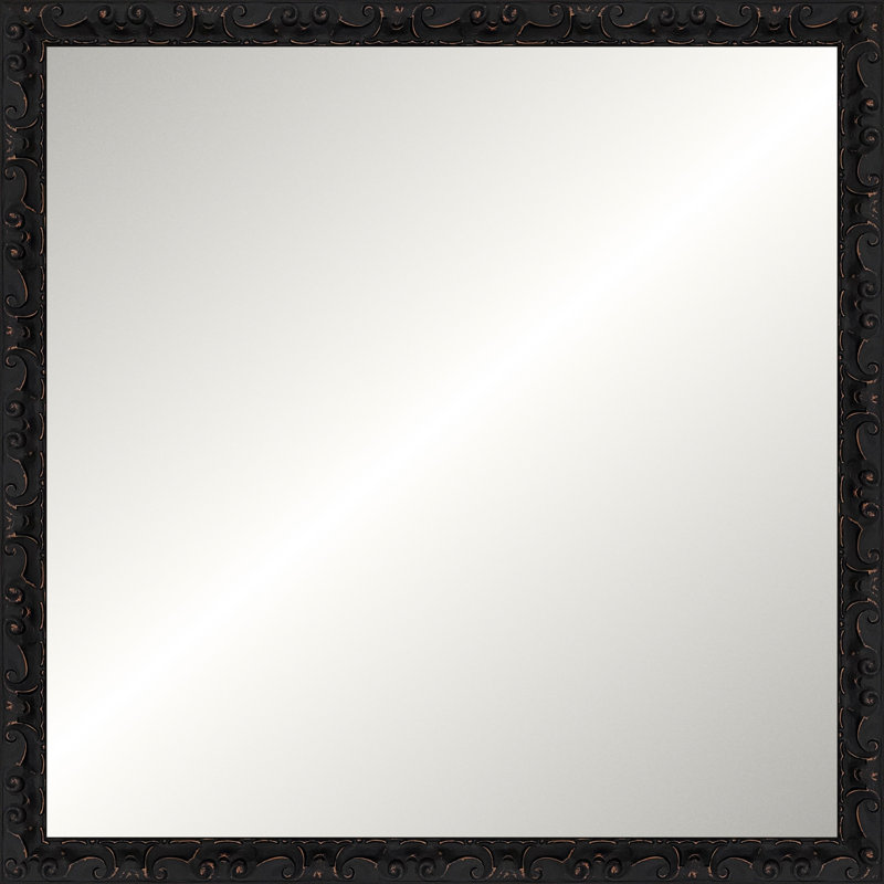 Miroir noir patiné, Wide Vanity
