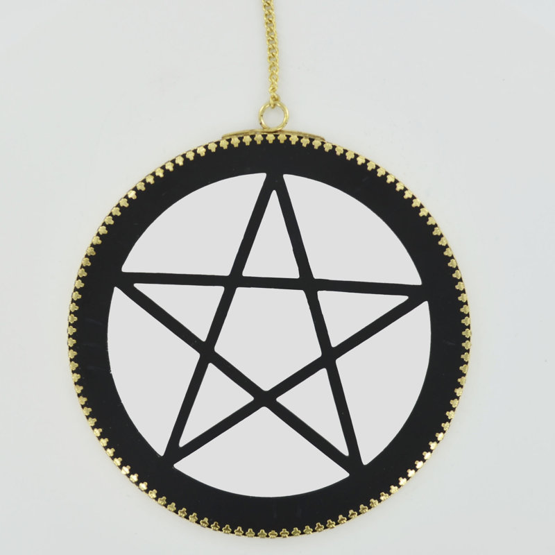 Delancey Metal Flat Mirror, Pentagram