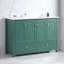Ensemble de meuble-lavabo 48 po avec lavabo en céramique, armoire de rangement abondante, 4 portes à fermeture en douceur et 2 tiroirs-125515348