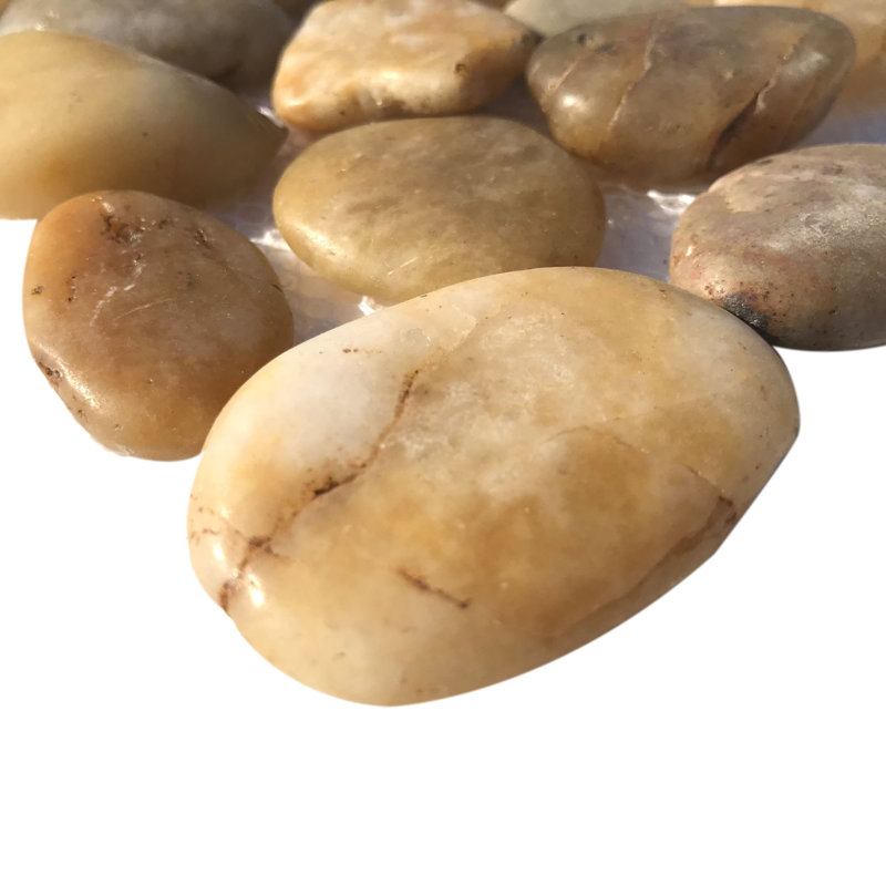 Random Sized Pebble Tile in Yellow