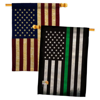 Drapeau de maison en polyester à 2 côtés 40 x 28 po