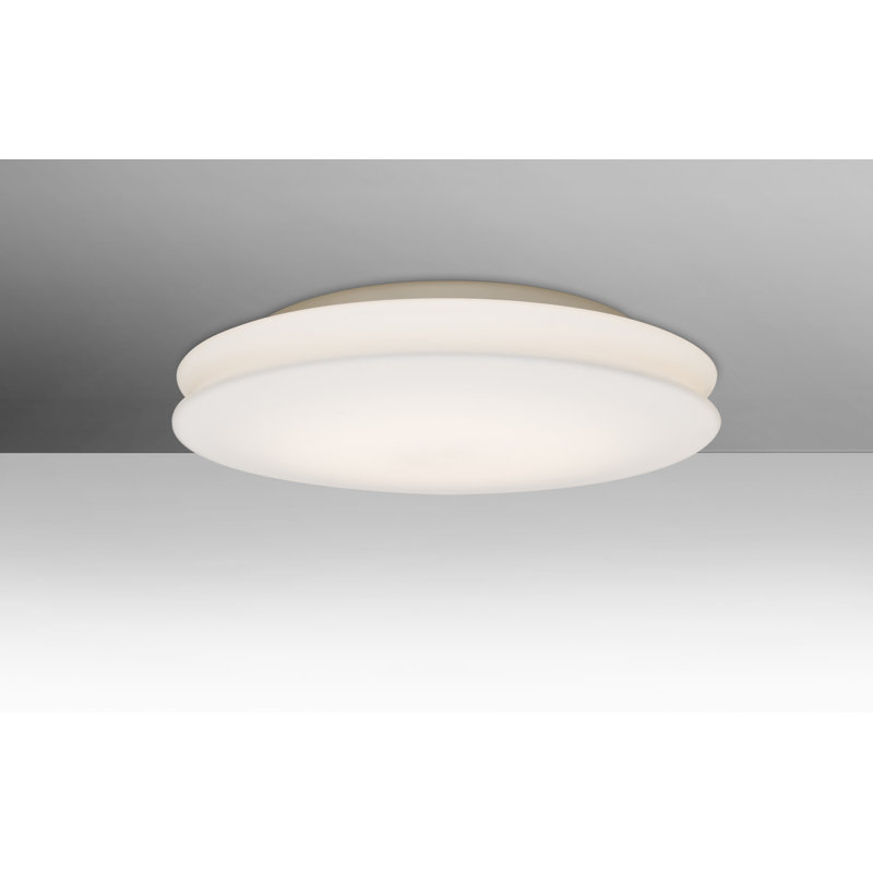 Aghrunniaght Glass LED Flush Mount, 4.25" H x 16" W x 16" D