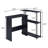 Black Office Desk With Bookshelf-618334729