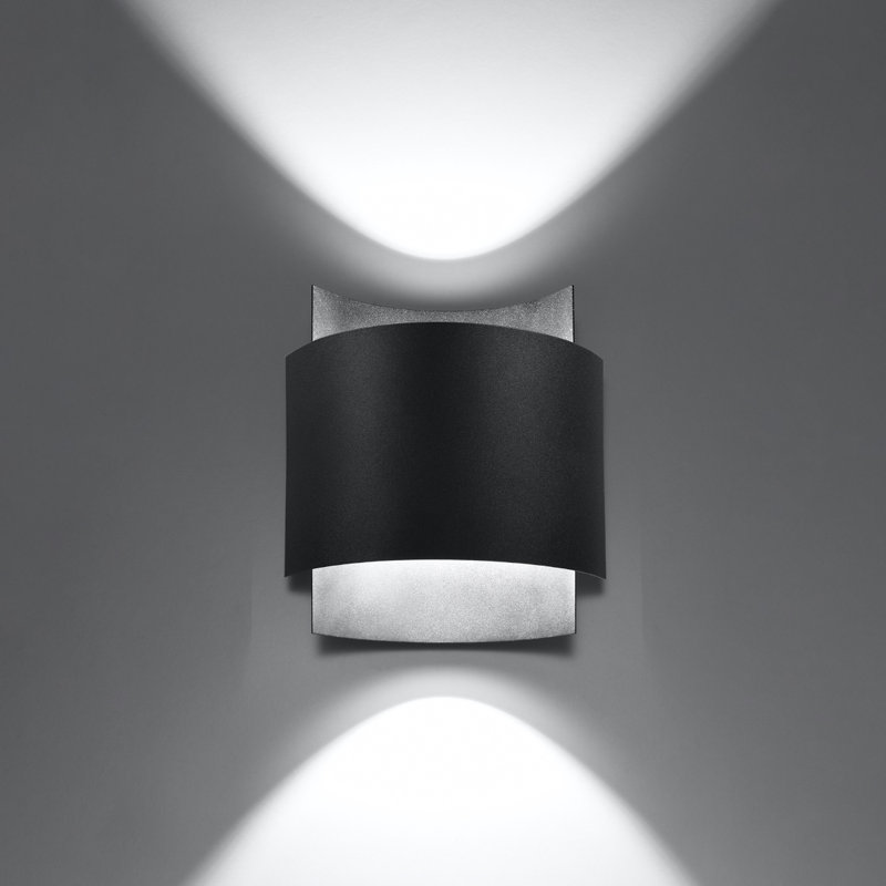 Steel Flush Mounted Sconce, Black