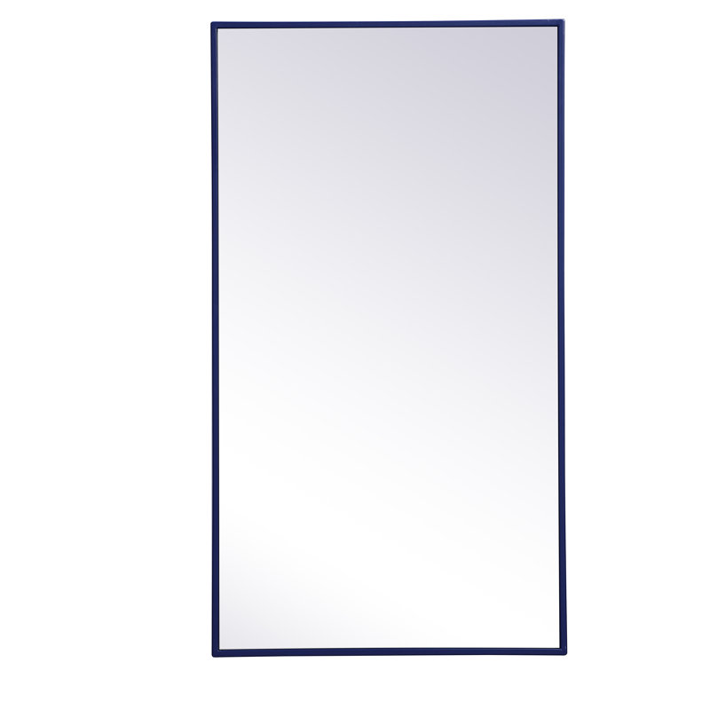 Miroir mural Sabine, 36 po x 20 po, Bleu