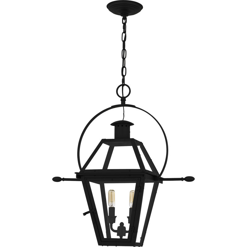 Mitcham 2-Light Earth Black Outdoor Hanging Lantern