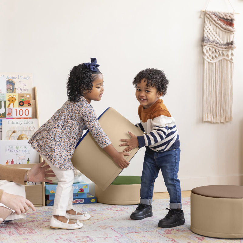 SoftZone Earthtone Foam Stump Stool Set, 3-Piece