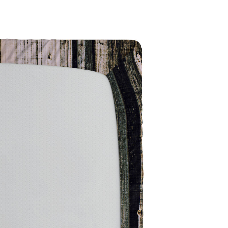 Ambesonne Wagon Wheel Fitted Sheet 2-Pack Rusty Door King Black Pale Brown, Twin Fitted Sheet