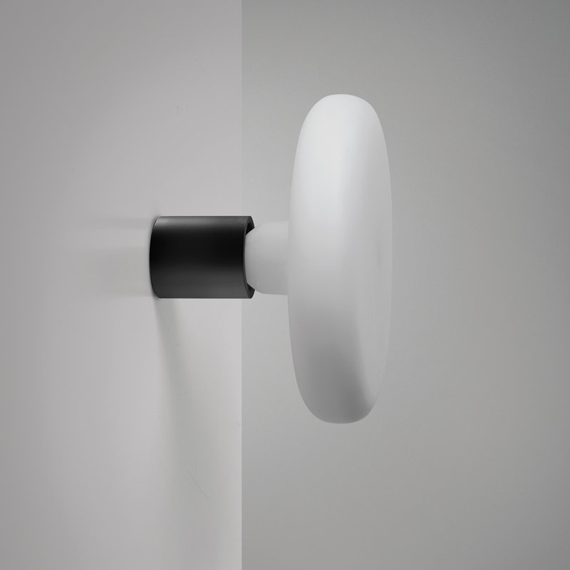 Evalise Glass Swing Arm Sconce, White