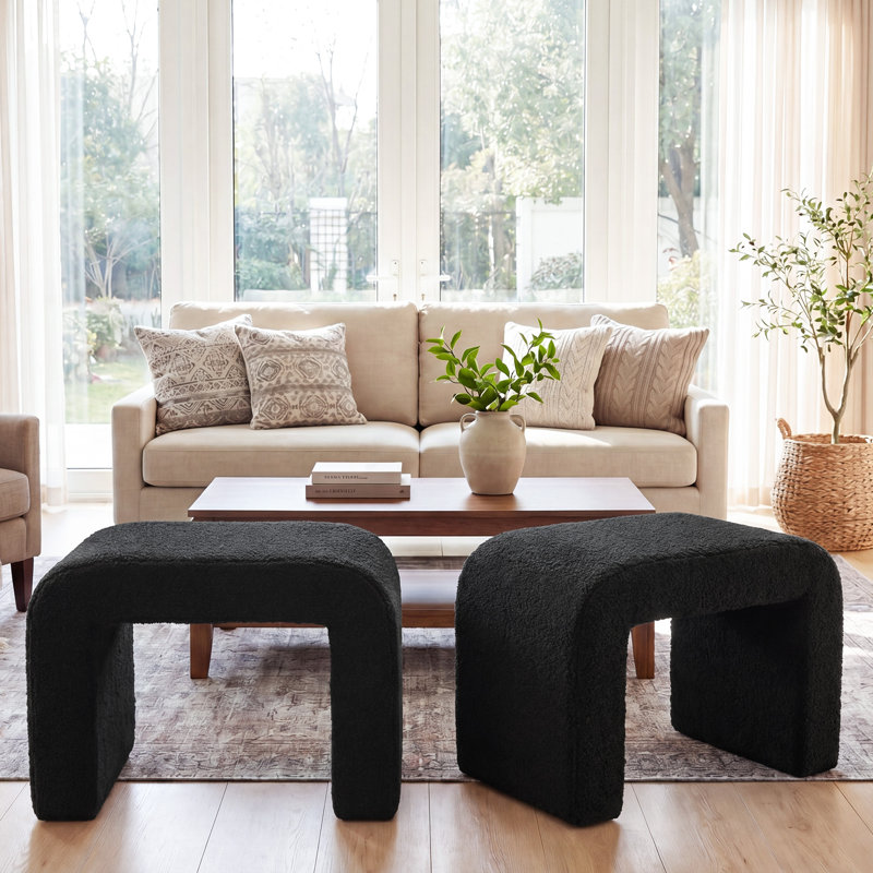 Tabouret de coiffeuse 2 pièces Stanwell, Black