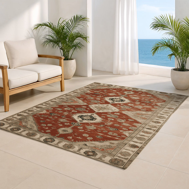 Tapis d'intérieur et d'extérieur surteint beige, Rectangulaire 2 pi x 3 pi