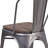 Kewaunee Metal Stackable Chair with Wood Seat-1976427551