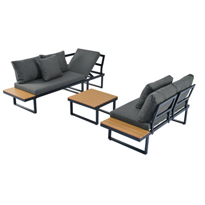 5-person seating area with cushions