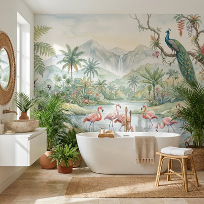 Papier peint oiseaux tropicaux tropicaux