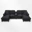 Canapé modulaire rembourré en U avec rangement et ports USB-49320939
