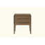 Table de chevet à 2 tiroirs en bois massif brun clair avec placages d'orme, finition latte - Table d'appoint de rangement pour chambre à coucher | Idée de cadeau-1804450718
