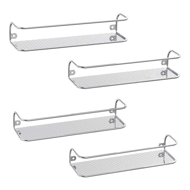 Wall Spice Rack, 8" H x 16" W x 3" D, White