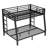 Metal Full XL over Queen Bunk Bed for Teens & Adults, Heavy Duty Space-Saving Design, Noise-Free, No Box Spring, Black