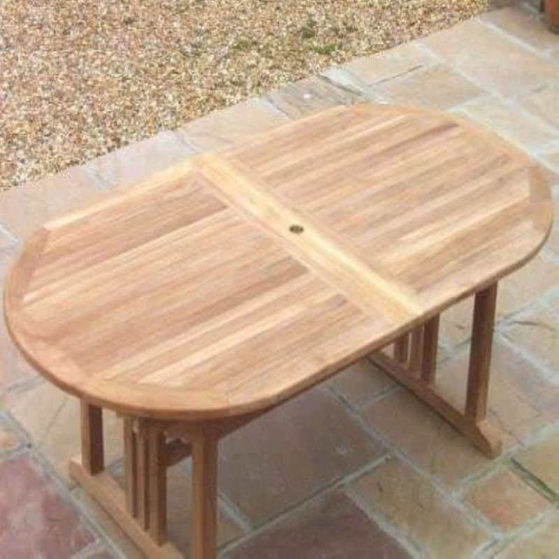 Brais Oval Teak Outdoor Dining Table , 190cm cm W 100cm cm D