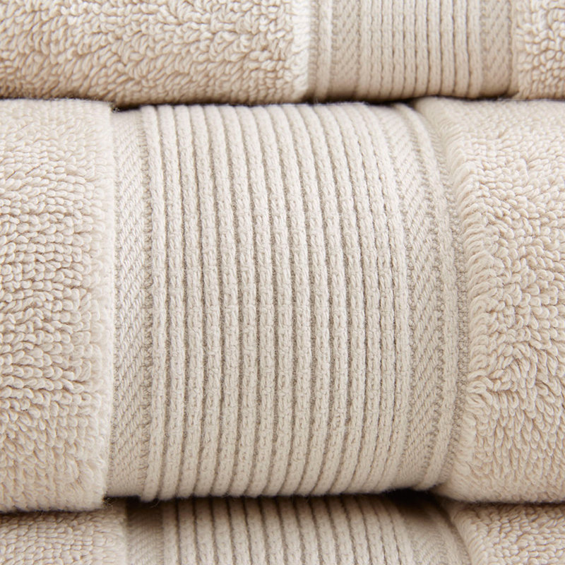 100% Cotton 8 Piece Antimicrobial Towel Set, Natural