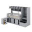 Lit mezzanine simple en bois avec bureau sous le lit, tiroirs et tablettes Jemika-2092215301