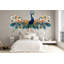Adhésif décoratif paon, oiseau coloré, art mural boho, grand autocollant mural, vinyle-1550064045