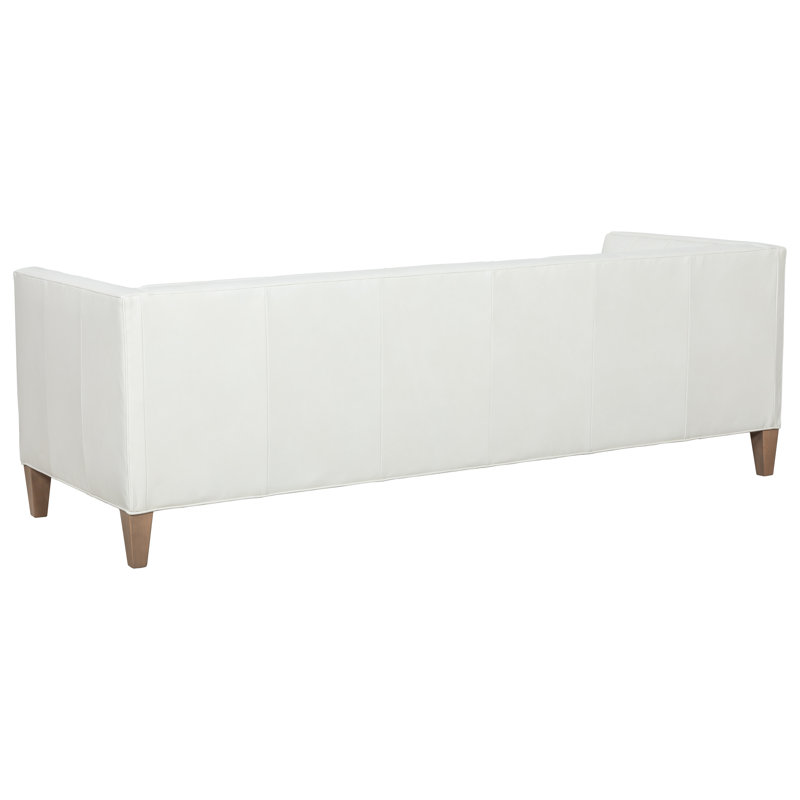 Dominique Leather Sofa, 90.25", 1111 Brown, Walnut