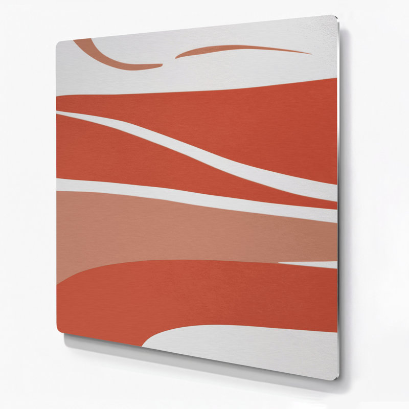 Minimalisme 89, art mural en métal brun, H 12 po x l 12 po