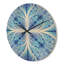 Symmetrical Light Blue Pattern - Modern Wood Wall Clock-63618686