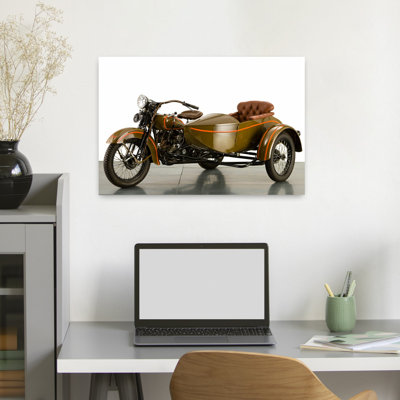 1939 Rikuo 1200Cc Motorcycle And Sidecar Classic Abstract Landscape Nature Wall Art