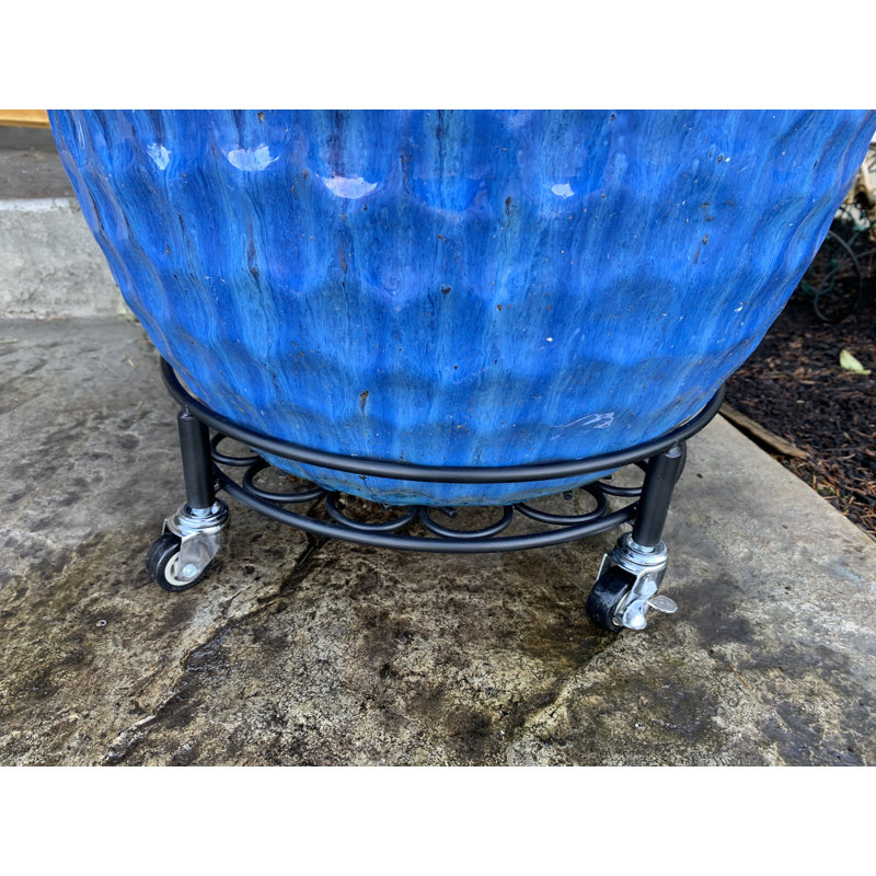 Plateau pour plante en métal Banush, Noir, 14 po x 4,75 po