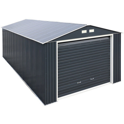 Salford 12 ft. W x 38 ft. D Metal Shiplap Steep Slope Garage