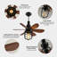 Ventilateur de plafond 20 "à douille de ferme avec ensembles d'éclairage et télécommande